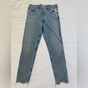 AGOLDE High Rise Distressed Ankle Denim Size 29
